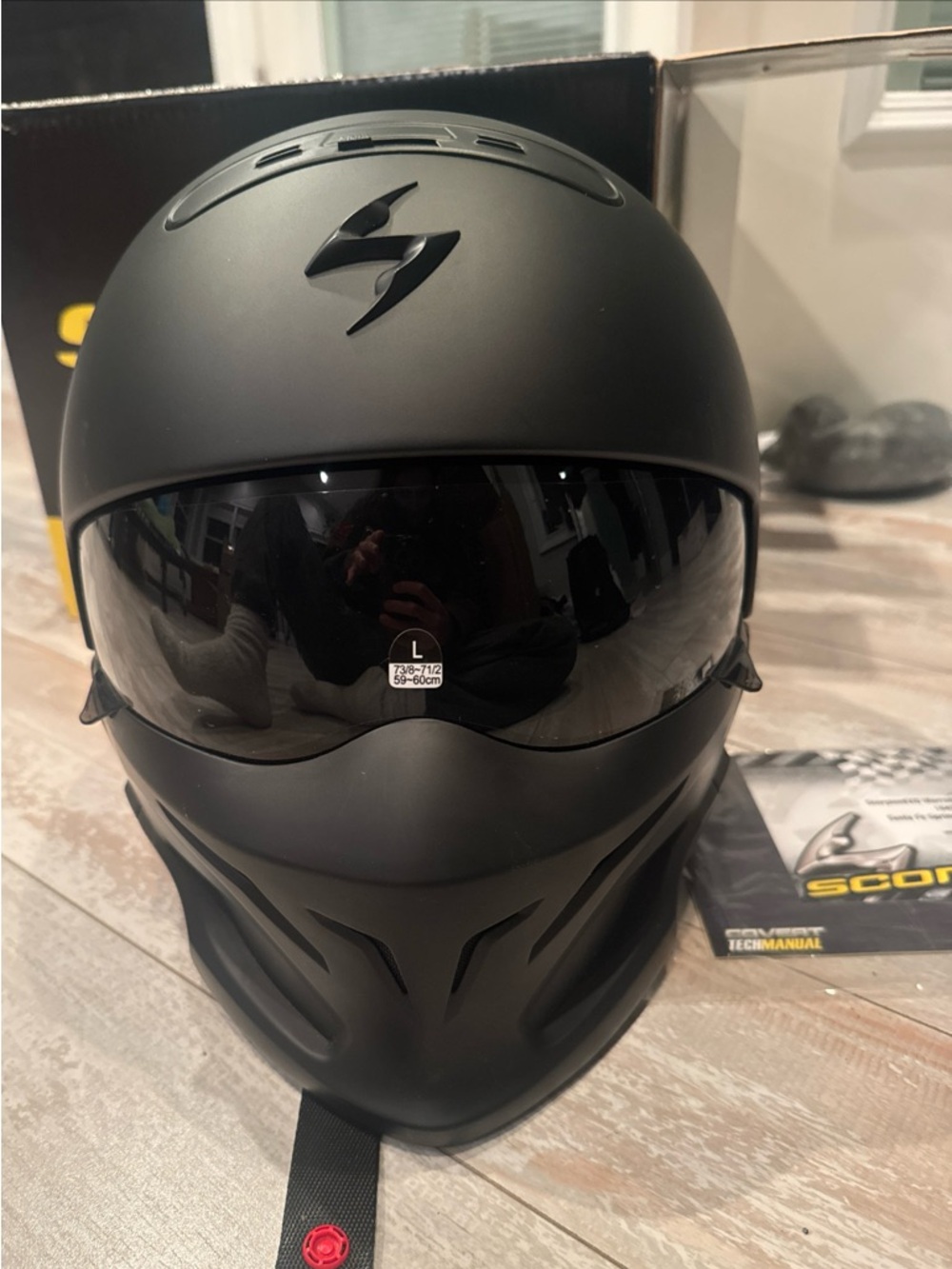 NEW scorpion exo covert x motorcylce street helmet matte black L